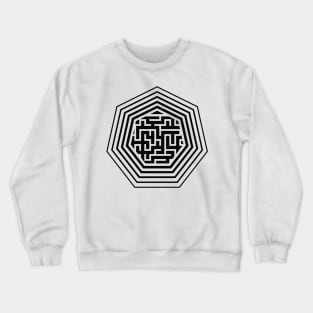 LAB Black Heptagon Geom Crewneck Sweatshirt